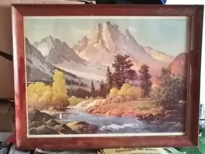 VINTAGE ORIGINAL OIL PAINTING PRINTS BY ROBERT WOOD, View more