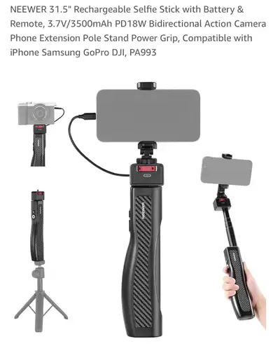NEEWER Rechargeable Selfie Stick, View more