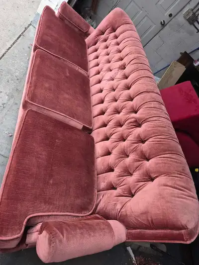 ✨ Rare Vintage Boho Velvet Sofa – 7 ft ✨, View more