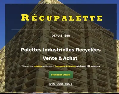 Palette de bois - wood pallet - À vendre/For sale, View more