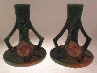 Roseville 'Magnolia' candle holders