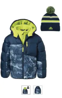 Boys Winter Jacket with a Hat size 5