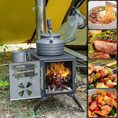 Taruor Outdoor Camp Tent Firewood Stove THIS ITEM IS NEW IN A BOX Taruor Outdoor Camp Tent Firewood...