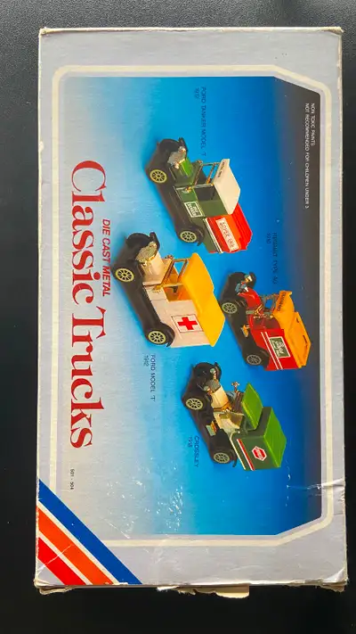Four Model T Ford Die Cast Trucks Perfect condition Please text if you have questions