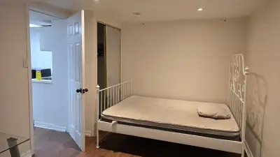 One fully furnished large bedroom with two double beds suitable for two people or a couple, in a bas...