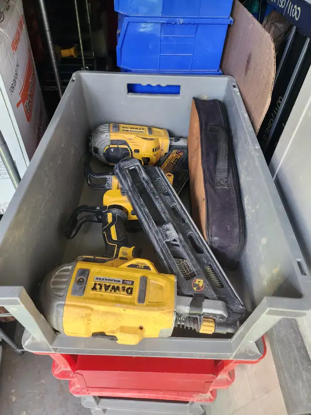 6 Pc. Stackable Industrial Bins Totes Out Of Hard Thick Plastic in Tool Storage & Benches in Windsor Region - Image 11