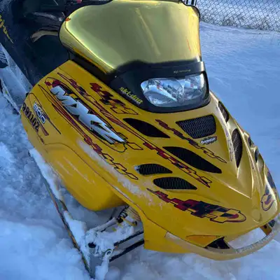 Selling a 2002 mxz 800 , has not been ridden much in the last 6 years , studded ice ripper track , n...