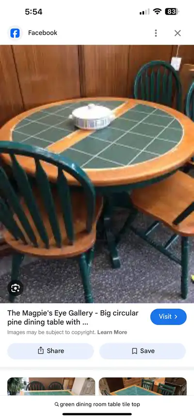 Table and 4 chairs free , View more