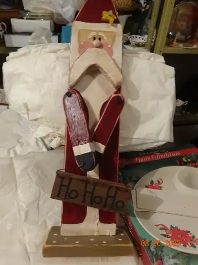 Christmas (Xmas) wooden door Santa, handmade, 22 inch, 90s, View more