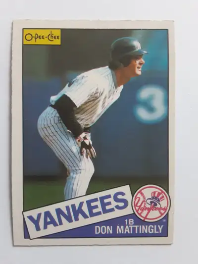 CARTE DE BASEBALL DE DON MATTINGLY YANKEES 1984-85, View more