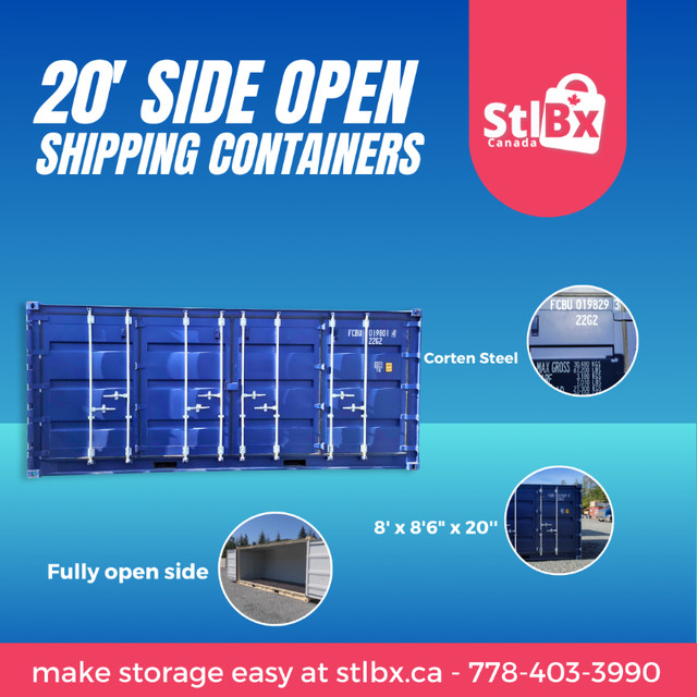 Sale on 20ft New Shipping Container with Side Doors in Victoria! in Storage & Organization in Nanaimo