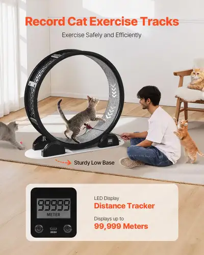 save$130:new VEVOR Cat Exercise Wheel with Pedometer with Brake, View more