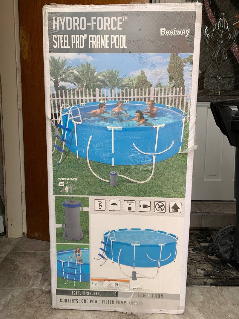 Hydroforce Steel Pro Max Frame Pool Set, 12ft x 39.5in Hot Tubs