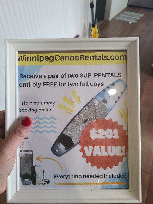 2 full day Canoe Rentals. Save 50$ in Canoes, Kayaks & Paddles in Winnipeg