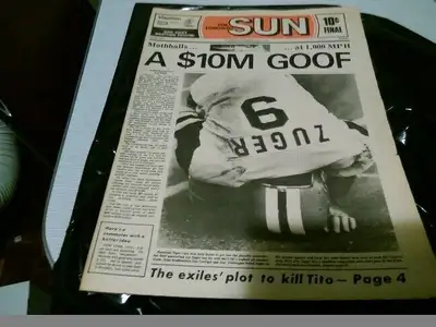 Vtg. First edition of Toronto Sun-Nov.1-1971-MINT, View more