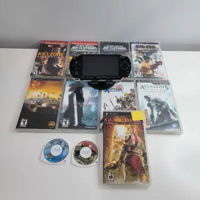 PSP / PLAYSTATION PORTABLE  + 11 GAMES, View more