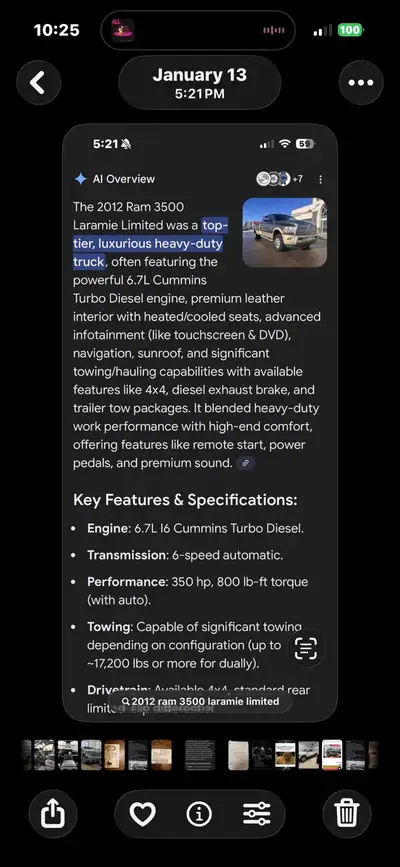 2012 Ram 3500HD 4x4 crew cab Laramie Limited