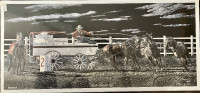 And They're Off by Colleen Yuill - Numbered Scratchboard Print