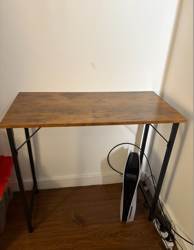 Computer Wood surface Desk, Home office desk with metal frame., View more