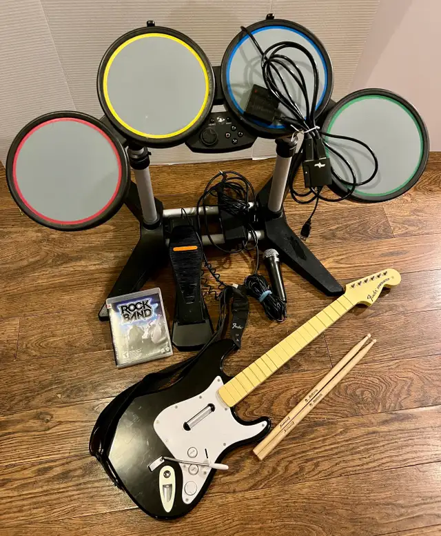 Sony Playstation Rock Band PS3 Complete Bundle w/ Game
