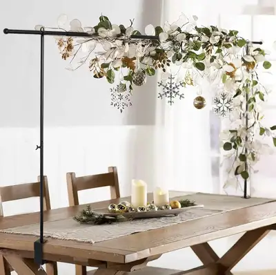 Over Table Arch Stand with Clamps Adjustable Metal Decor 46-86”, View more