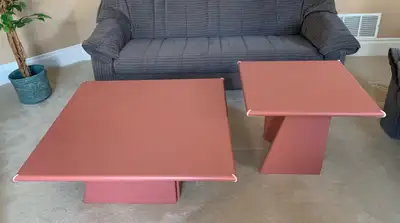 Postmodern Coffee and End Tables (~1980's), View more