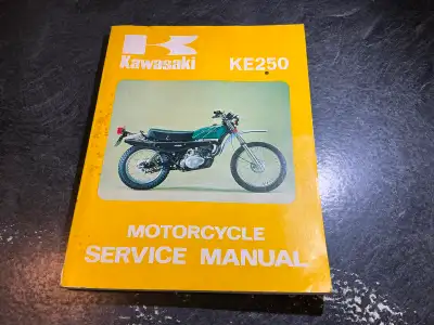 1977 Kawasaki KE250 B1 Motorcycle Factory Service Manual p/n 99931-501-01 Kawasaki Heavy Industries...