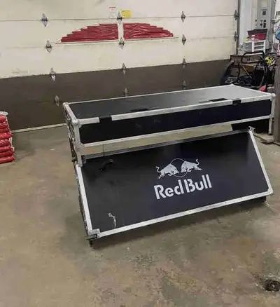 DJ booth - folds up for travel, wired for lights. OBO