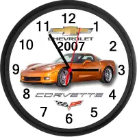 2007 Chevrolet Corvette Z06 (Atomic Orange) Custom Wall Clock