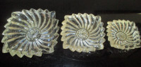 Antique (1930s) Heavy-cut glass pin trays or ashtrays