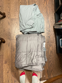 LIKE NEW Queen Weighted blanket & duvet cover— 50 OBO