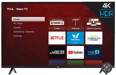 FREE DELIVERY TCL 65" CLASS 4-SERIES 4K UHD HDR ROKU SMART TV, View more