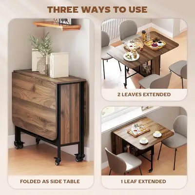 Table with folding leaf, View more