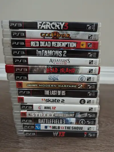 PS3 Games The Last of Us - $35 Call of Duty Modern Warefare 3 - $30 Farcry 3 - $20 Red Dead Redempti...