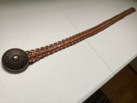 PRICE DROP! Ladies’ Braided Brown Leather Belt (Fossil?)