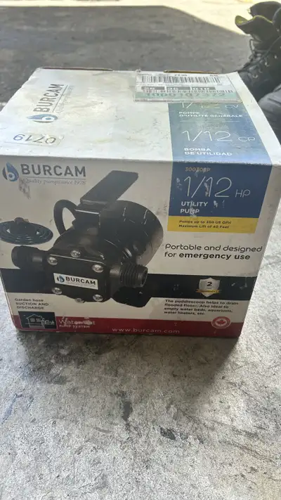 Burcam Utility Pump 1/12 HP, View more