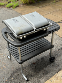 George Foreman Indoor/Outdoor Grill with BBQ cart