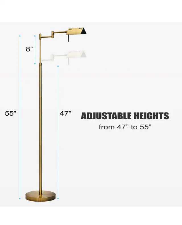O’Bright Dimmable LED Pharmacy Floor Lamp, 12W LED, Full Range D in Indoor Lighting & Fans in Hamilton - Image 7