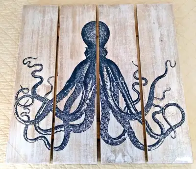 Plank Art - Octopus home decor wall decor from Target, View more