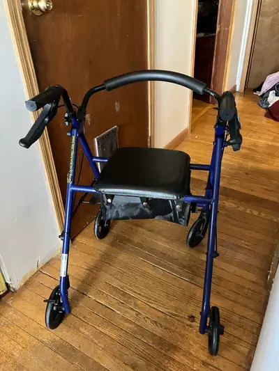 Walker roller 4 wheels with seat@ storage, View more