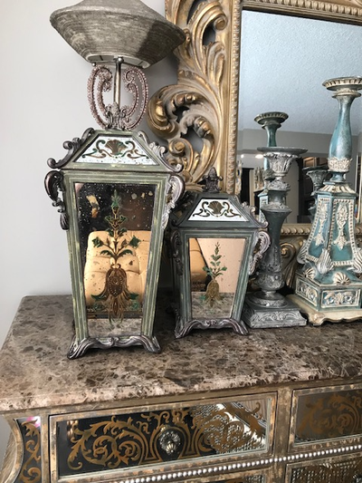 Absolutely lovely decorative boxes or urns. They are designed after the Chantilly Castle. There is a...