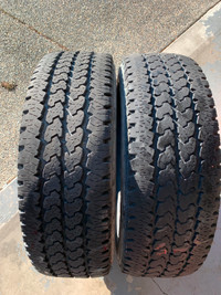 PAIR of LT 265/75/16 Firestone TransForce AT with 50/70% tread