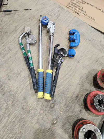 3 benders for instrument tubing and a cutter. All brand name tools except the Chinese Knock off Swag...