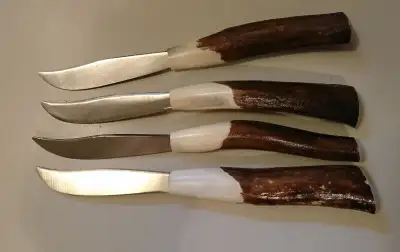 Vintage Spreader Knives with Real Bone Handles, View more