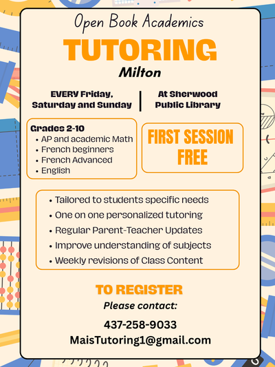 Experienced Math & French Tutor – Grades 2–10 | AP Support | First Lesson Free I’m an experienced tu...