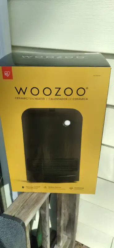 WOOZOO CERAMIC FAN HEATER, NEW IN UNOPENED BOX, INSPIRED BY THE JAPANESE WORD FOR VORTEX, `UZU`, THE...