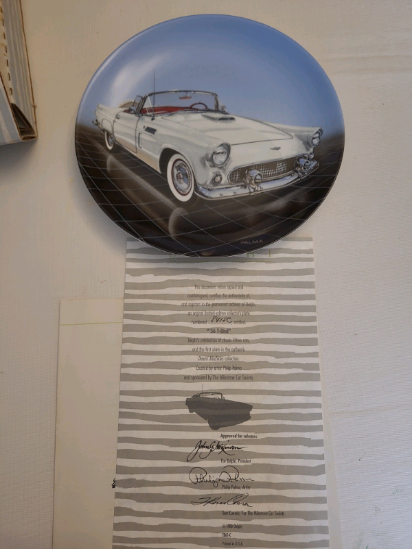 56 T-Bird  by Philip Palma 1988 Collector Plate in Other in Oakville / Halton Region - Image 3