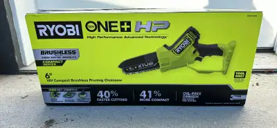 Ryobi 18v 6” HP Compact Brushless Pruning Chainsaw ( tool only), View more