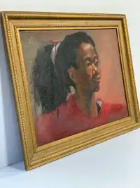 Portrait of Woman - Oil on Board