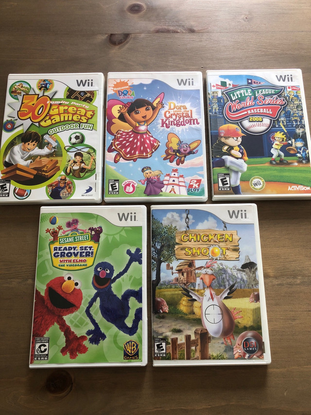 Five Nintendo Wii games for kids  in Nintendo Wii in Markham / York Region